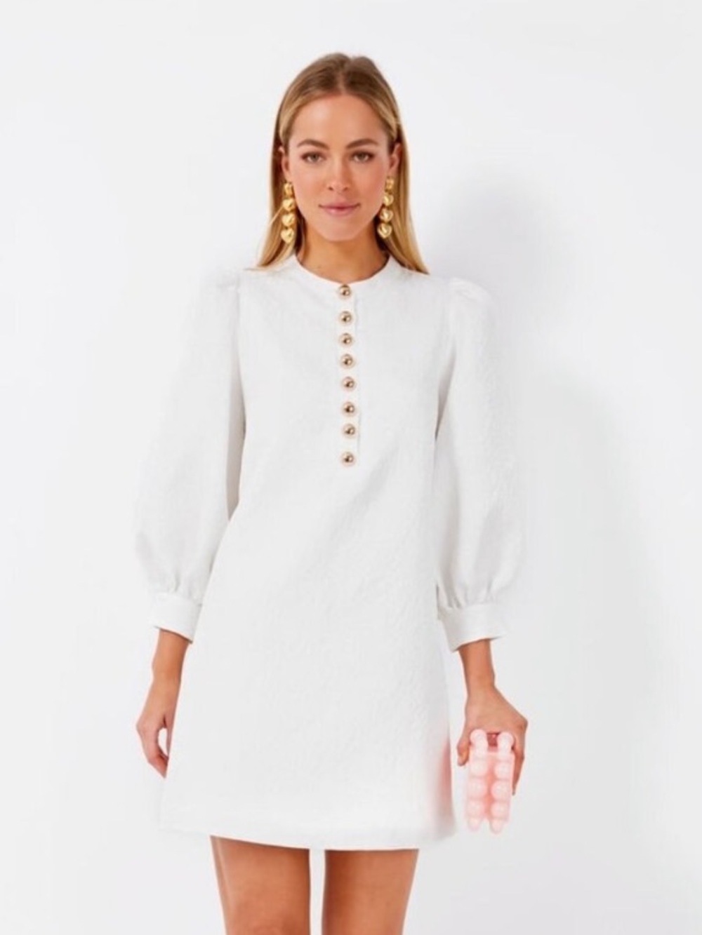 Tuckernuck Pomander Place White Jacquard Samantha Mini Dress Sz XL